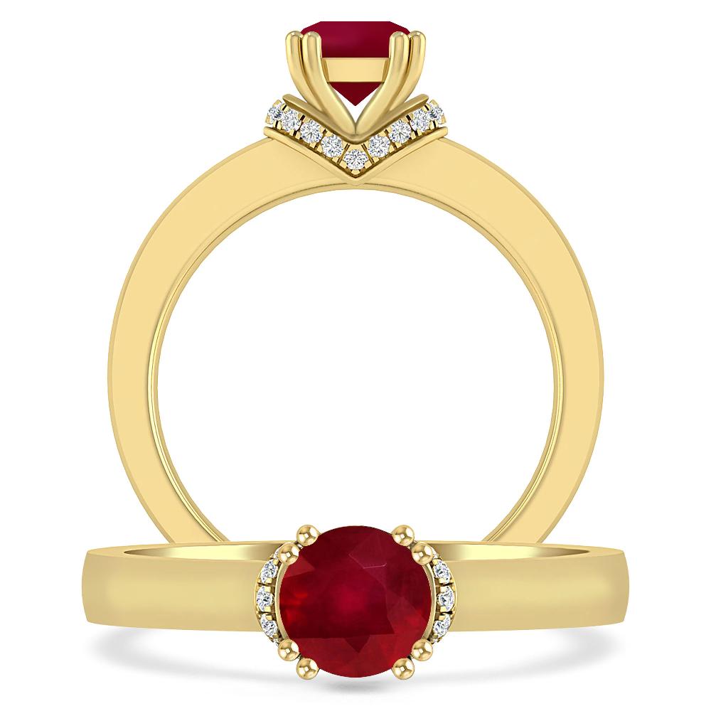 Yellow Gold - Ruby