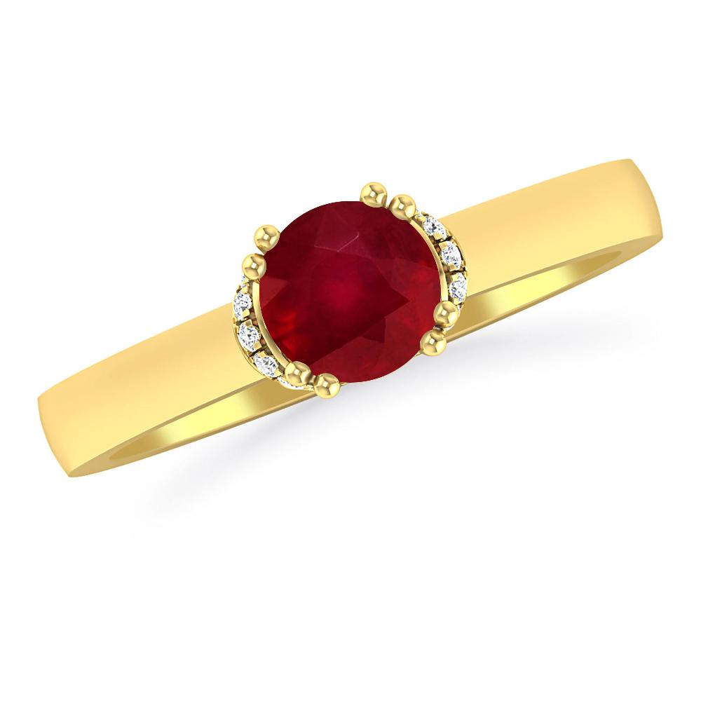 Yellow Gold - Ruby