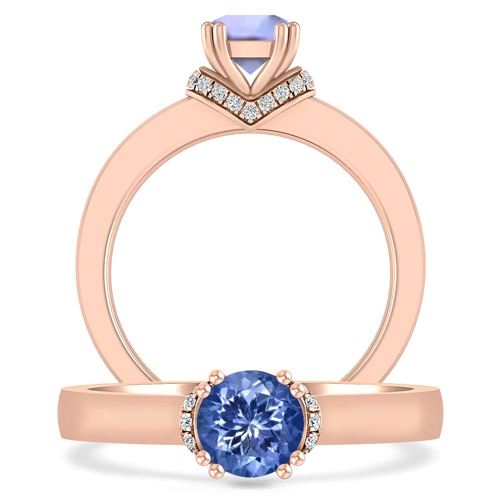 Rose Gold - Tanzanite