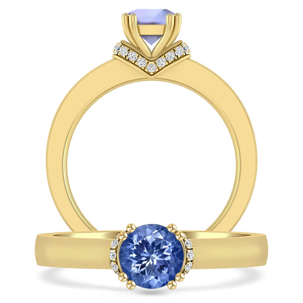 Yellow Gold - Tanzanite