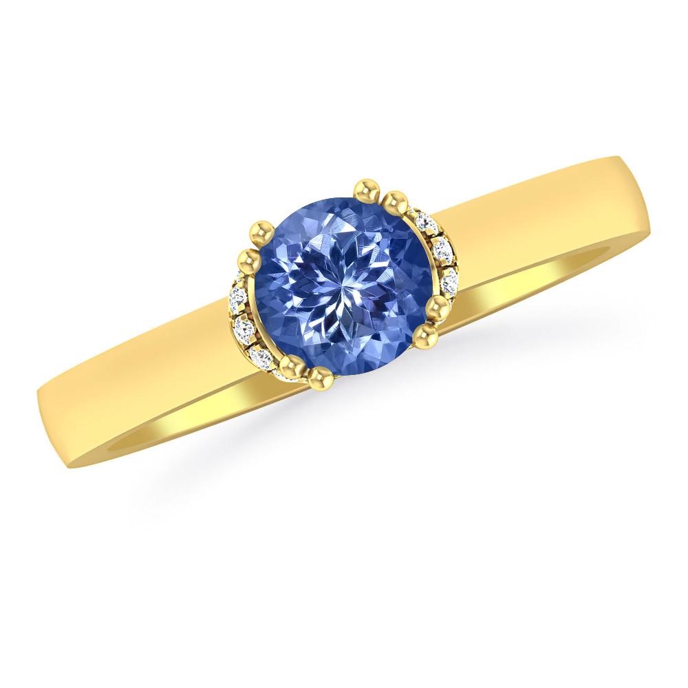 Yellow Gold - Tanzanite