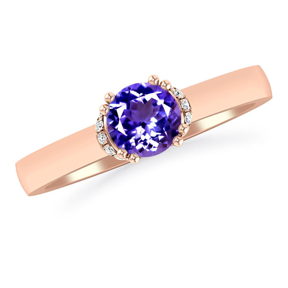 Rose Gold - Tanzanite