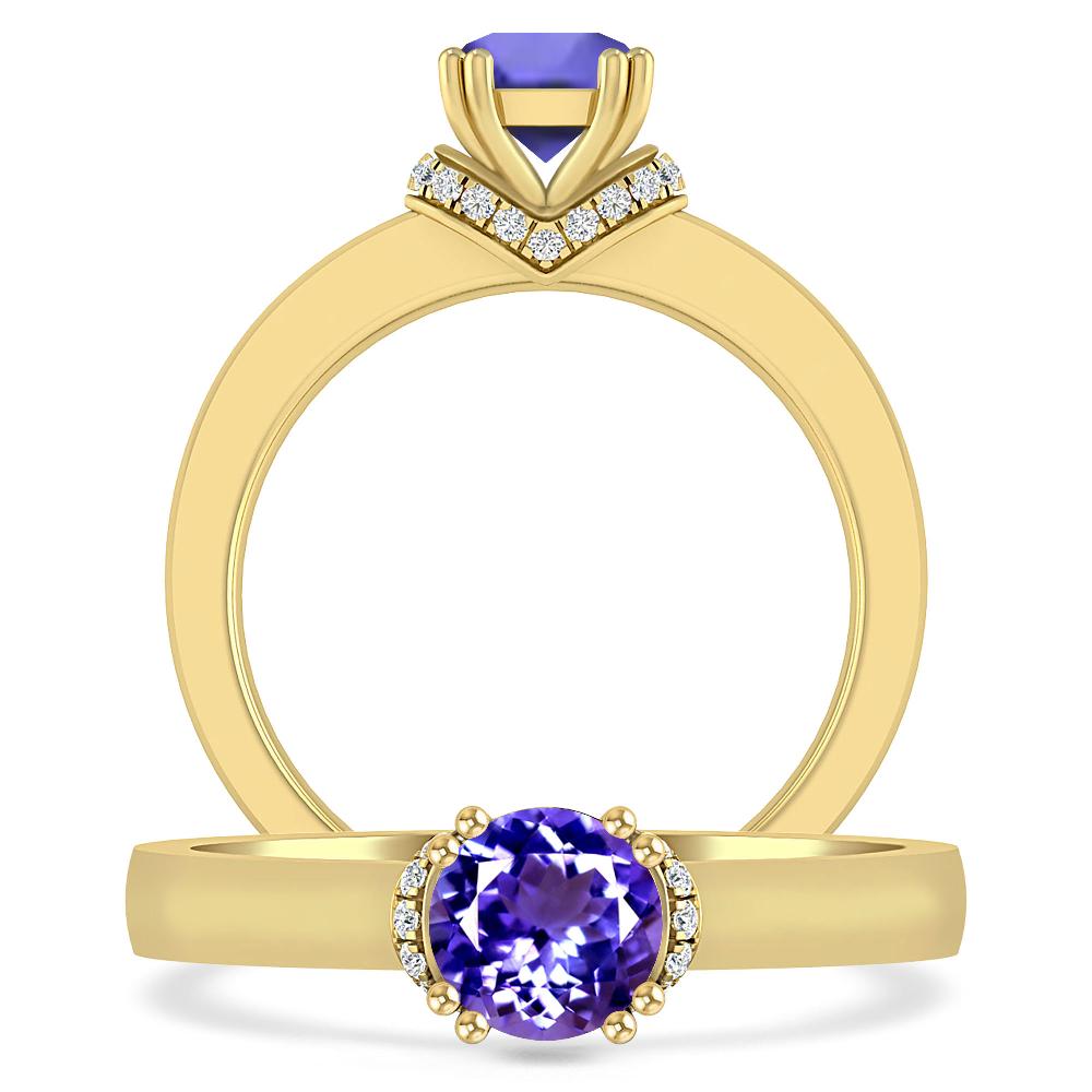 Yellow Gold - Tanzanite