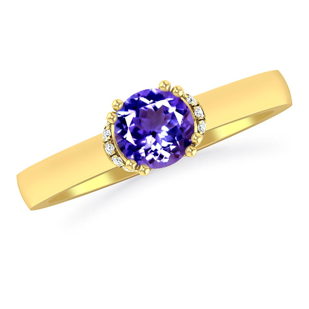 Yellow Gold - Tanzanite