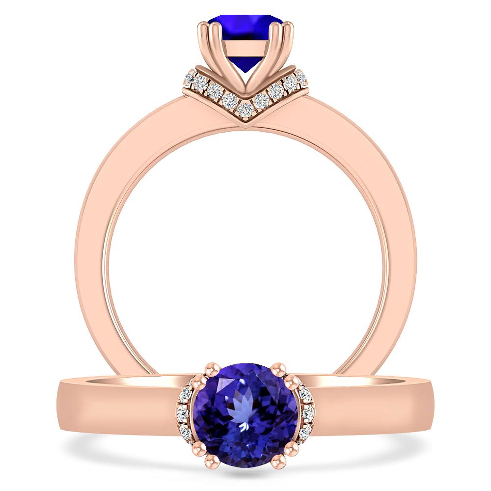 Rose Gold - Tanzanite