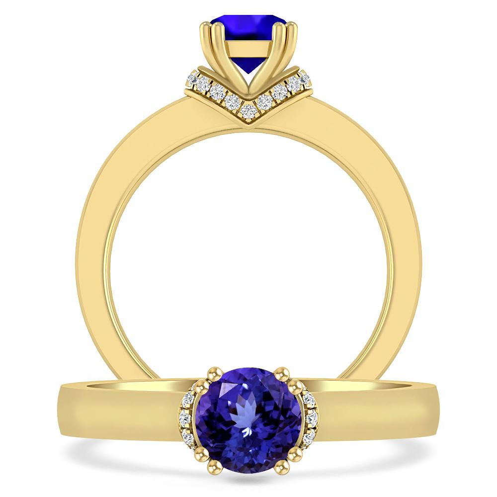 Yellow Gold - Tanzanite
