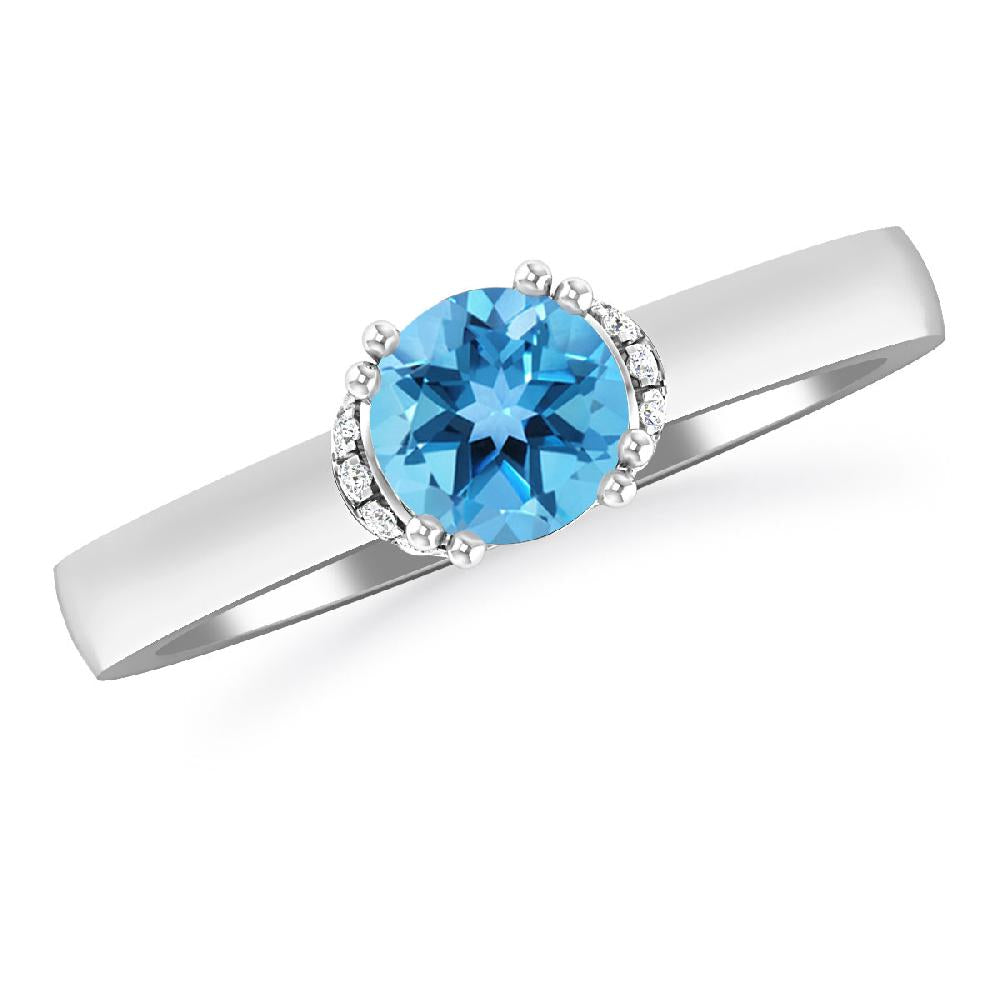 White Gold - Blue Topaz