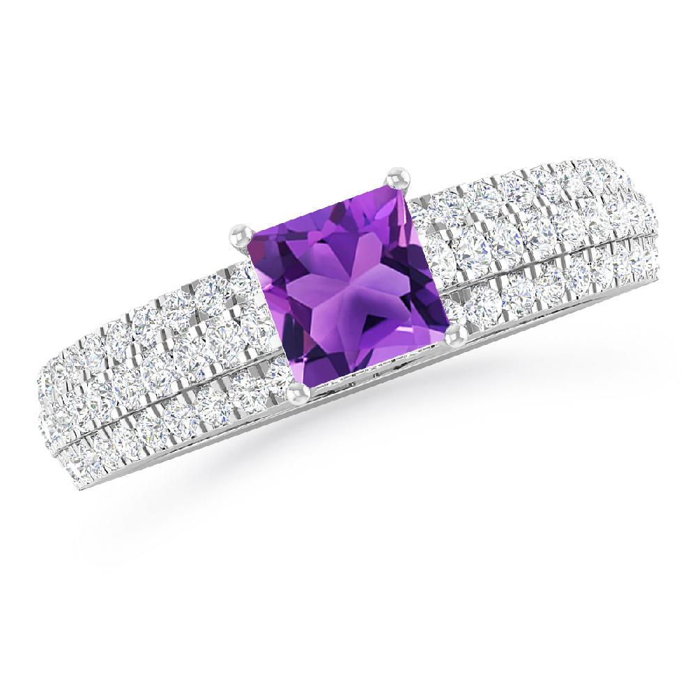 White Gold - Amethyst