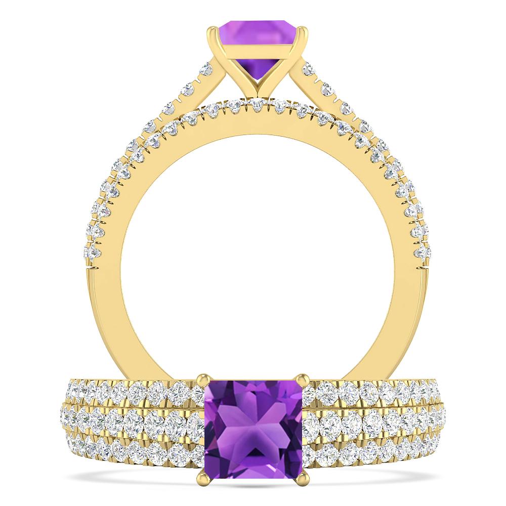 Yellow Gold - Amethyst