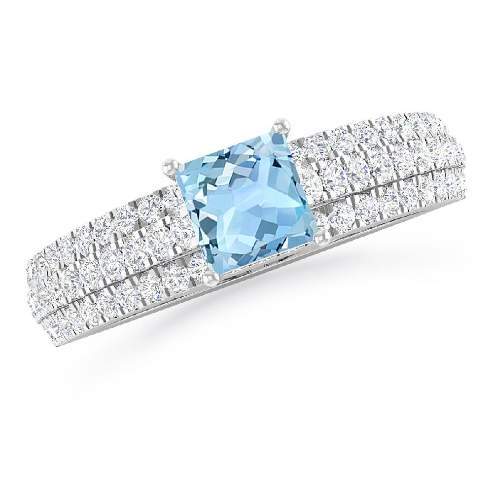 White Gold - Aquamarine