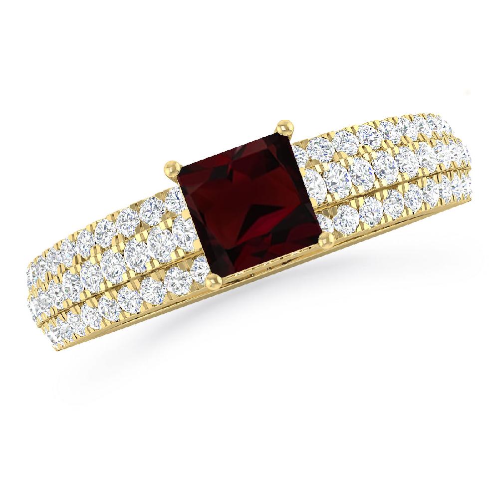 Yellow Gold - Garnet