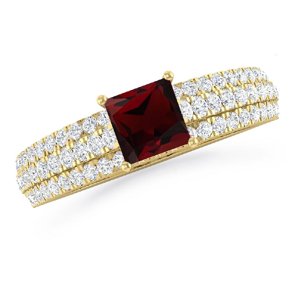 Yellow Gold - Garnet