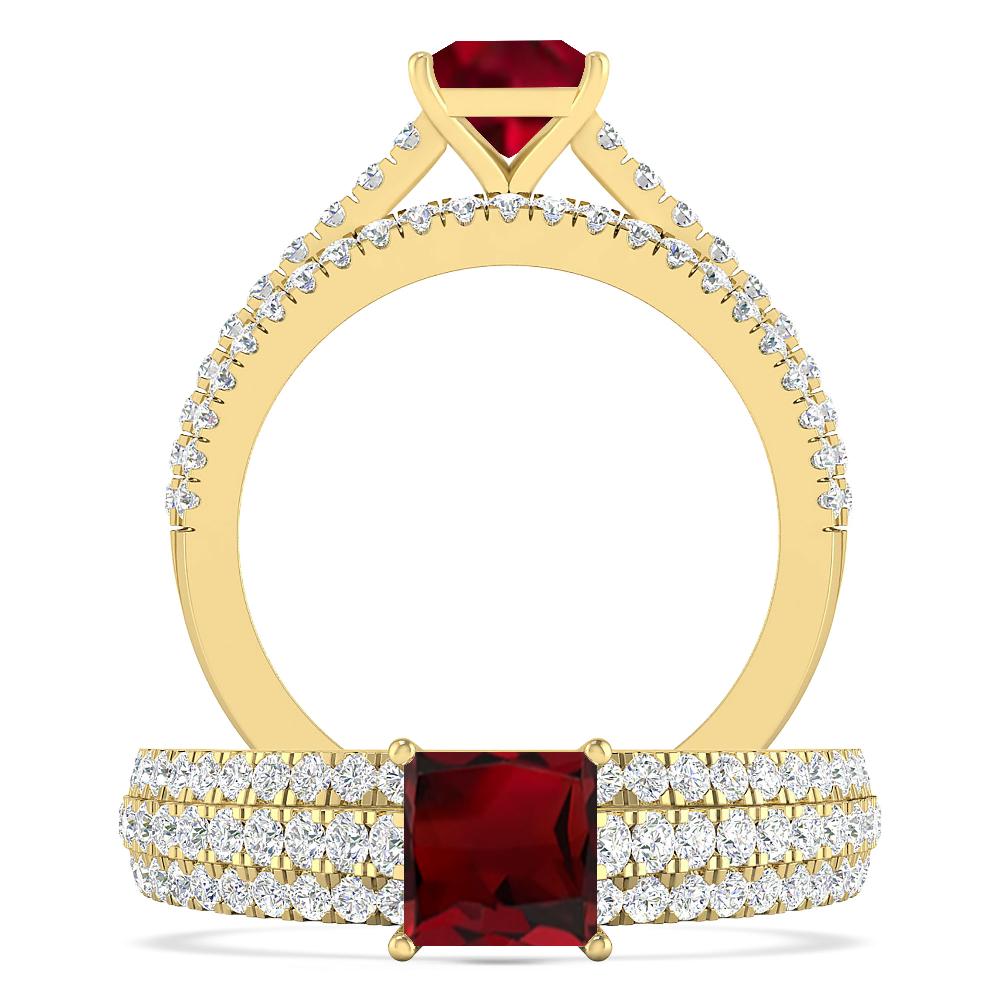 Yellow Gold - Garnet