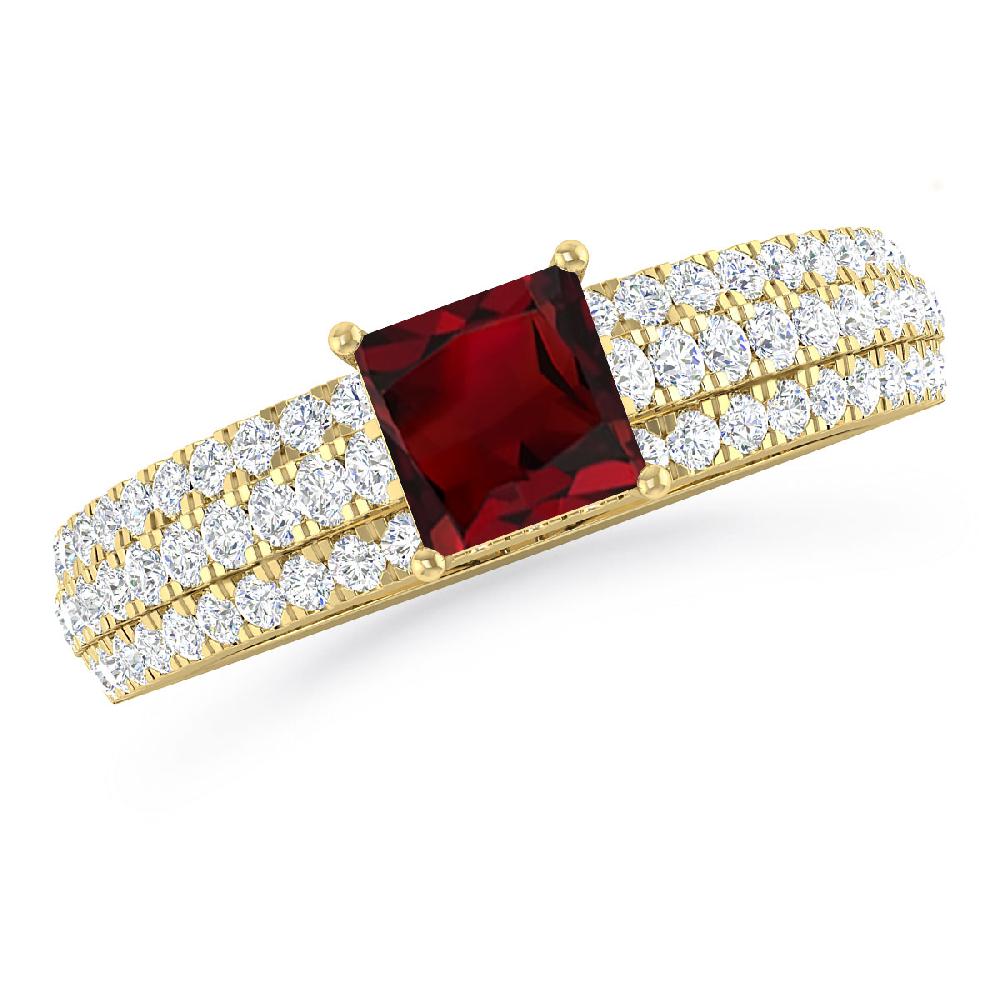 Yellow Gold - Garnet