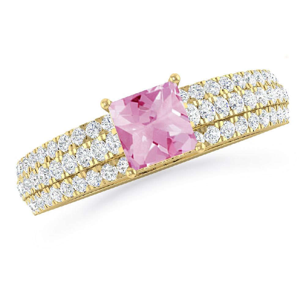 Yellow Gold - Pink Tourmaline