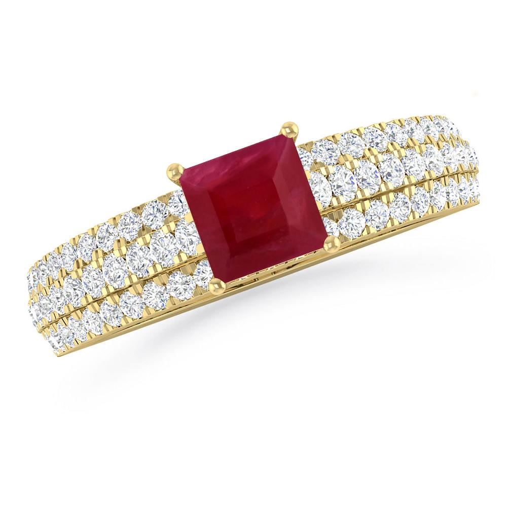 Yellow Gold - Ruby