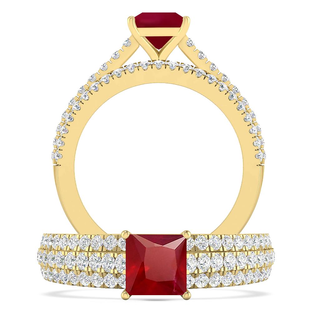 Yellow Gold - Ruby