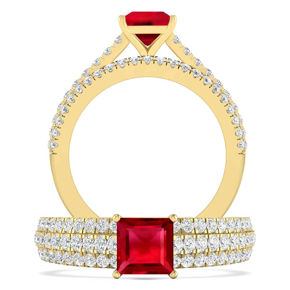 Yellow Gold - Ruby