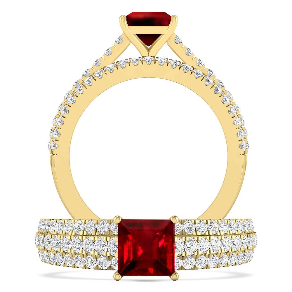 Yellow Gold - Ruby