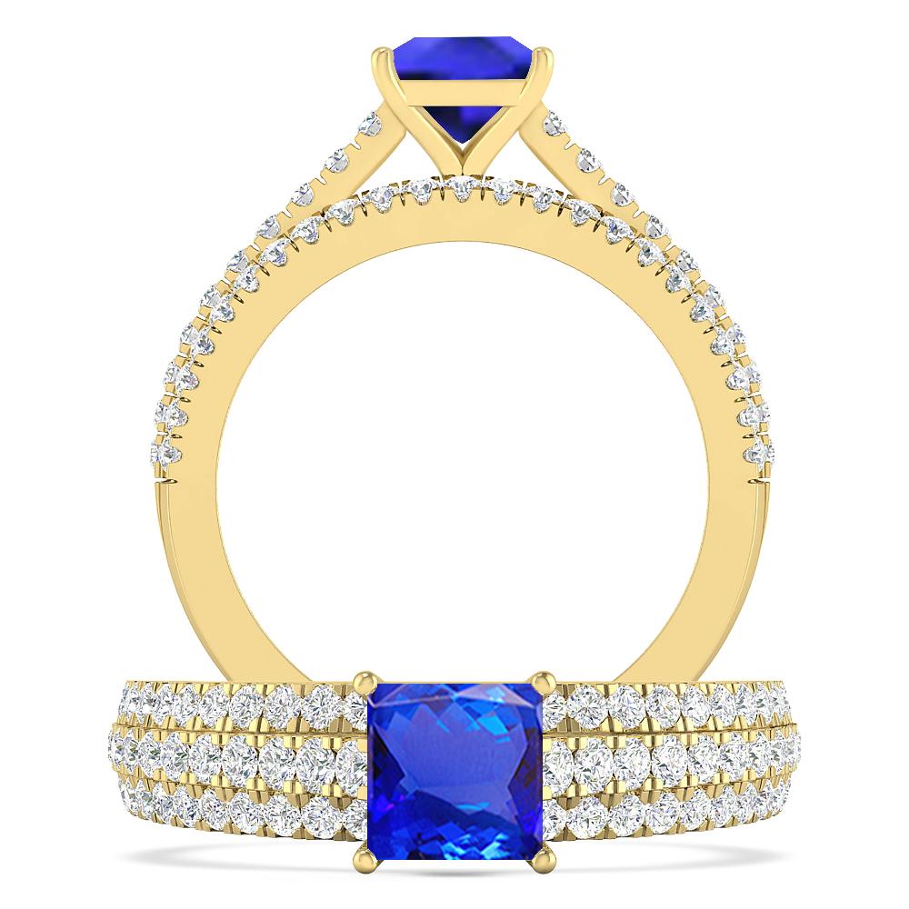 Yellow Gold - Tanzanite