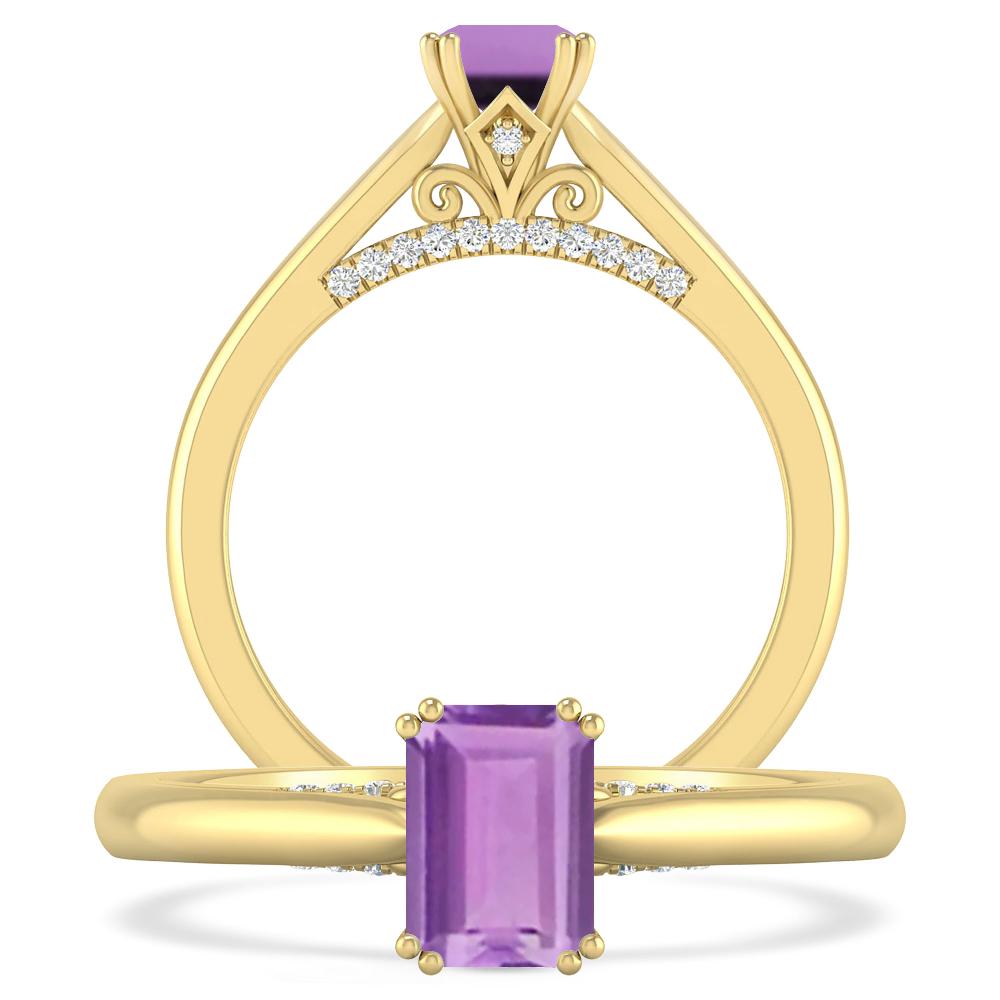 Yellow Gold - Amethyst