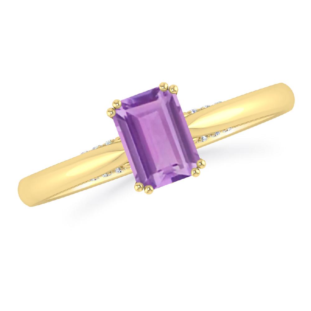 Yellow Gold - Amethyst