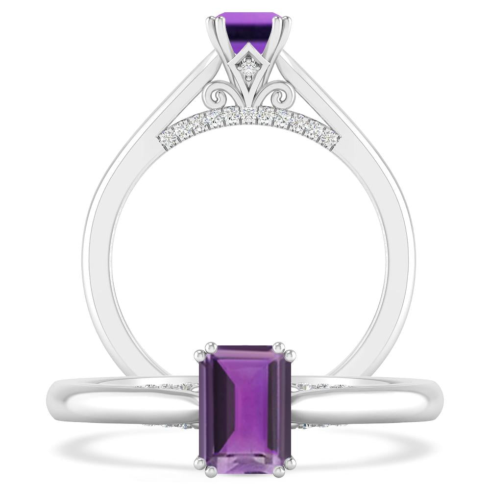 White Gold - Amethyst