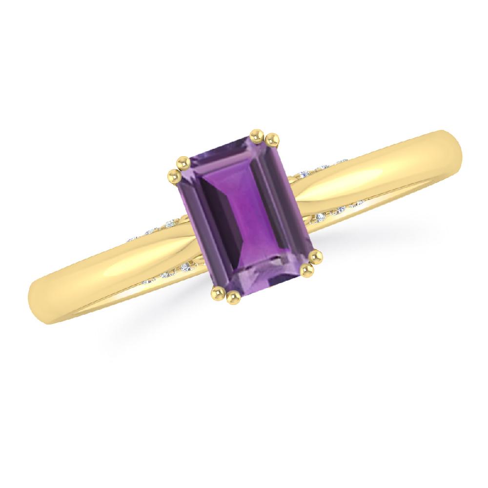 Yellow Gold - Amethyst