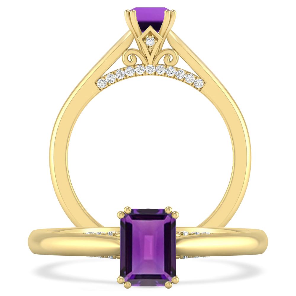 Yellow Gold - Amethyst