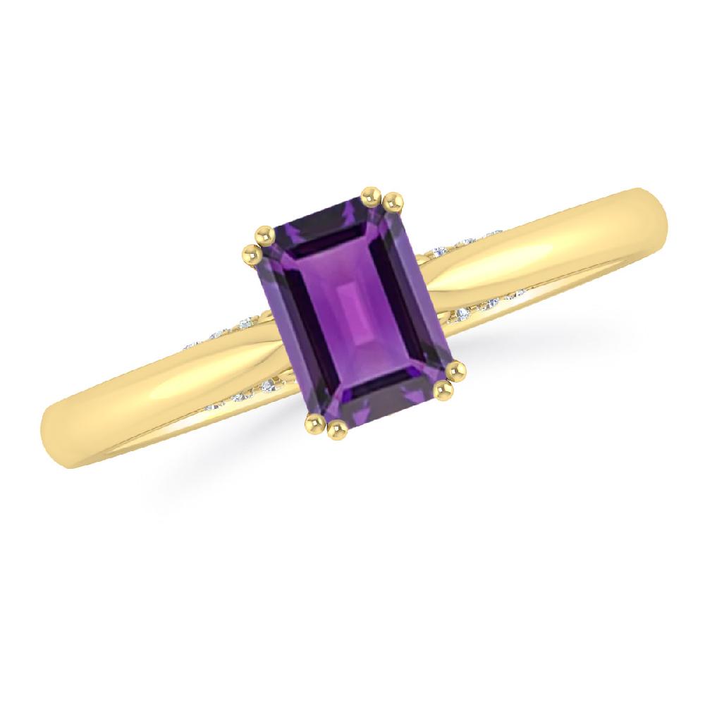 Yellow Gold - Amethyst