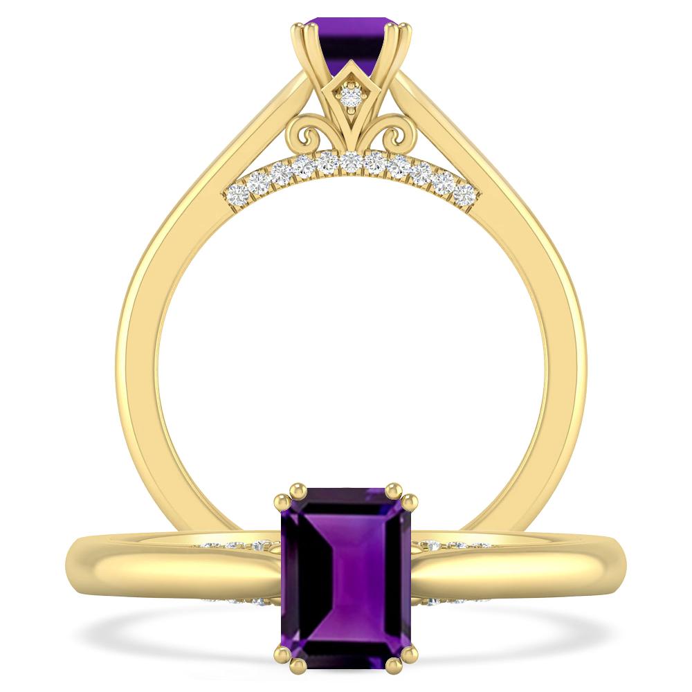 Yellow Gold - Amethyst