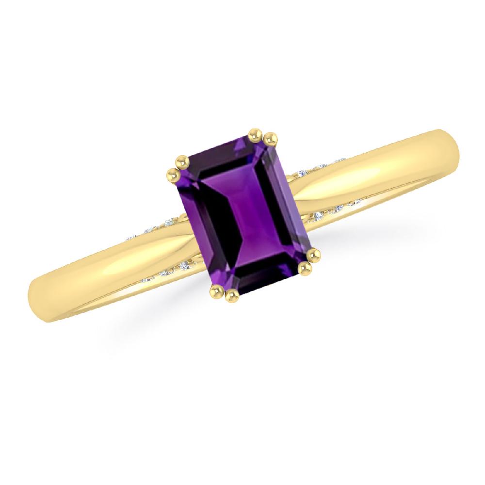 Yellow Gold - Amethyst