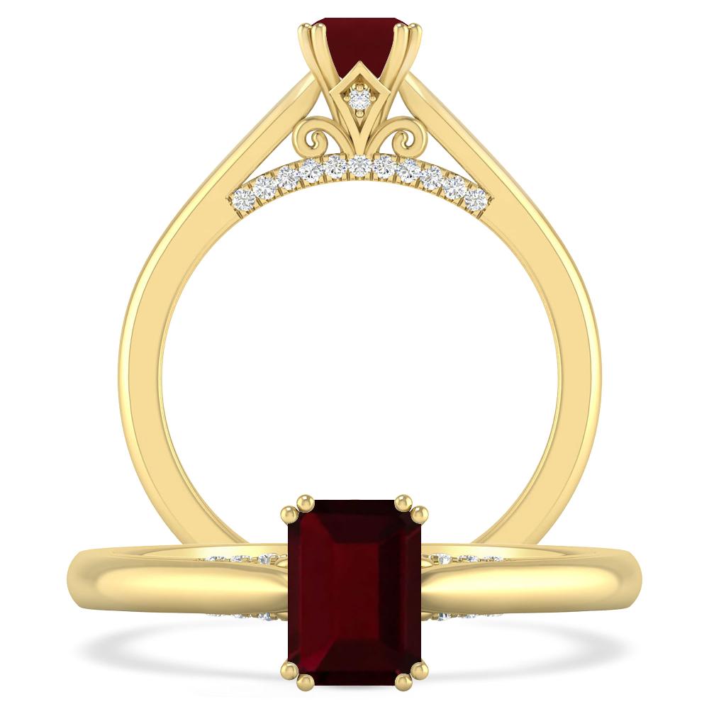 Yellow Gold - Garnet