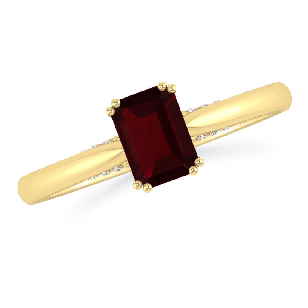 Yellow Gold - Garnet