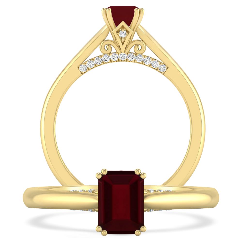 Yellow Gold - Garnet