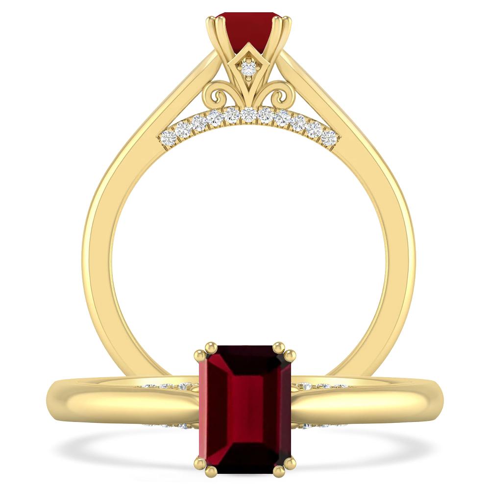 Yellow Gold - Garnet