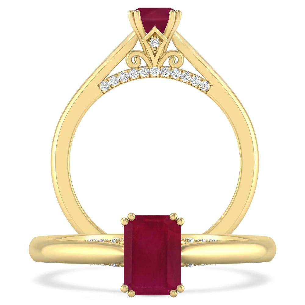 Yellow Gold - Ruby