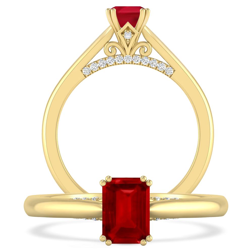 Yellow Gold - Ruby