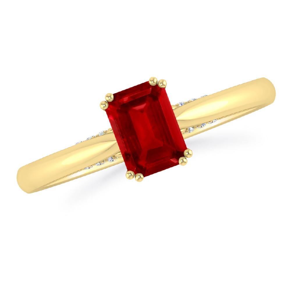 Yellow Gold - Ruby