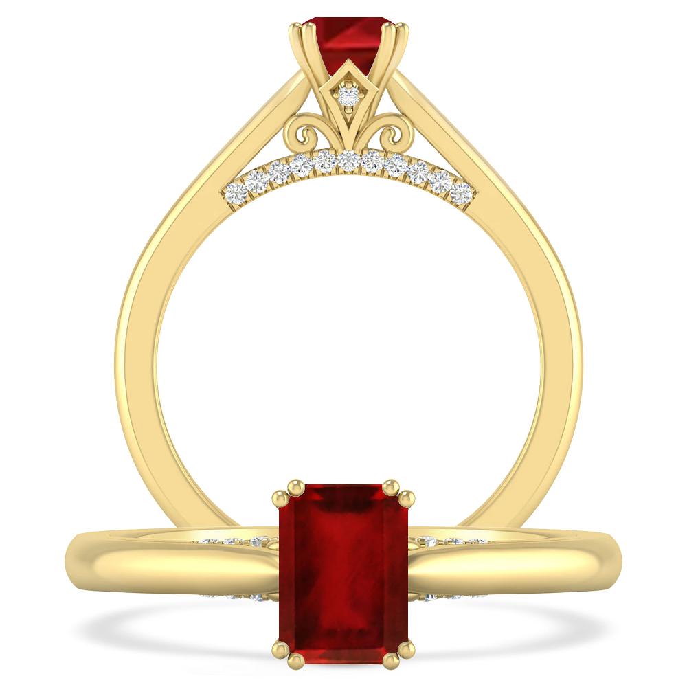 Yellow Gold - Ruby