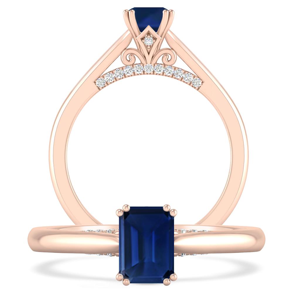 Rose Gold - Sapphire