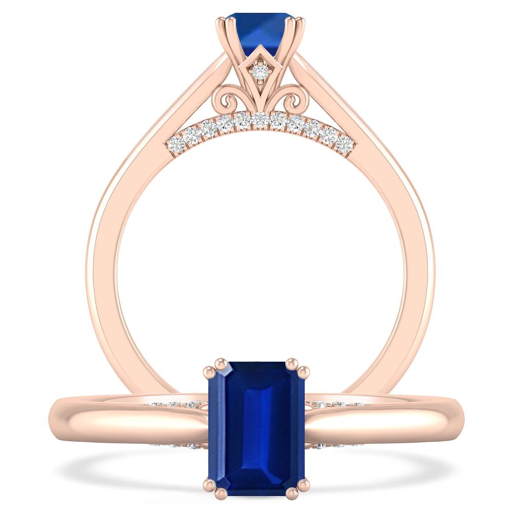 Rose Gold - Sapphire