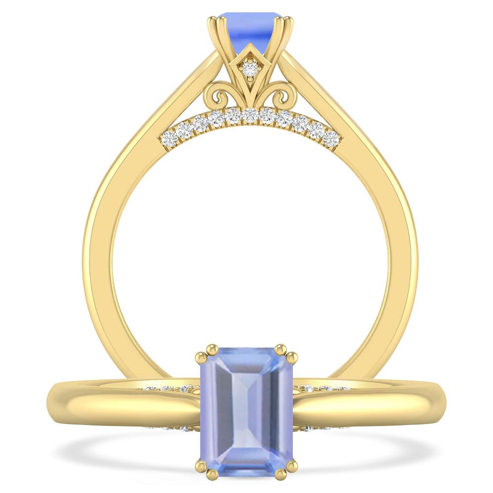 Yellow Gold - Tanzanite