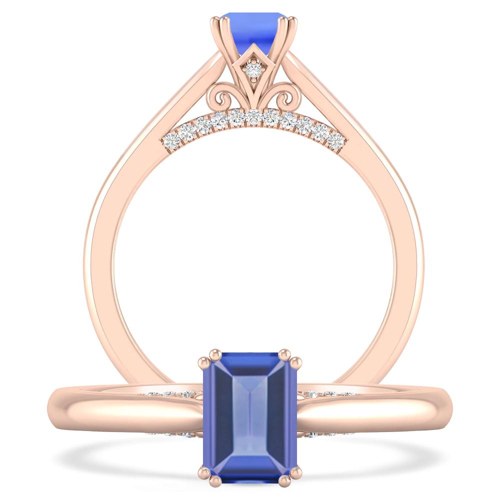 Rose Gold - Tanzanite