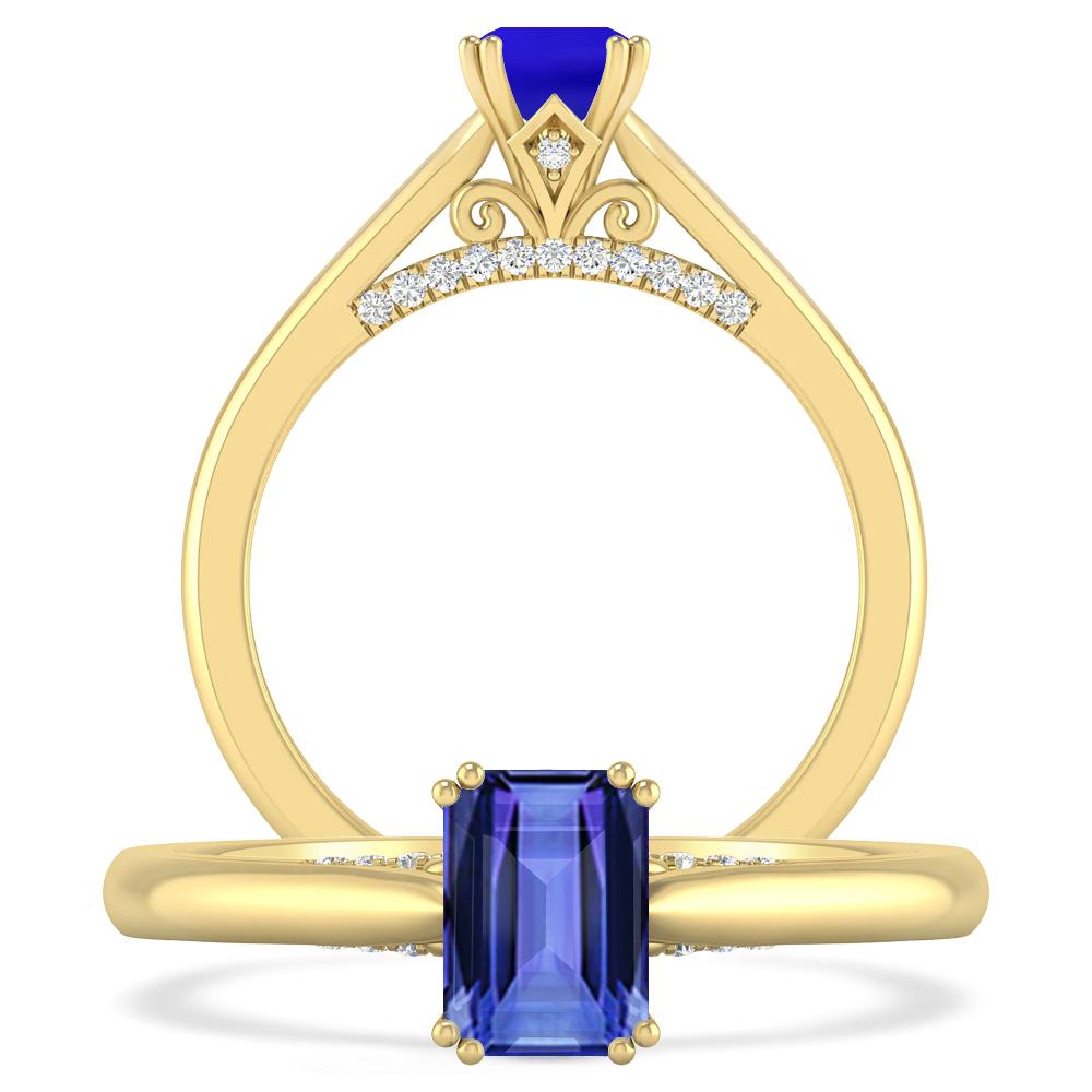 Yellow Gold - Tanzanite