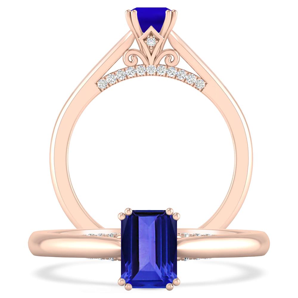 Rose Gold - Tanzanite