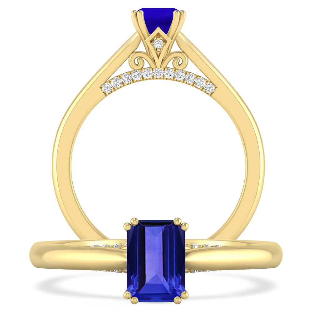 Yellow Gold - Tanzanite
