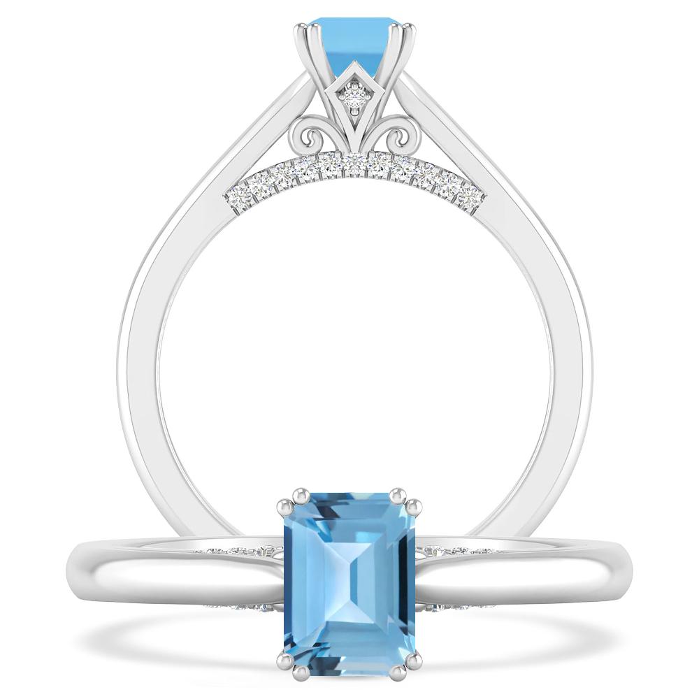 White Gold - Blue Topaz