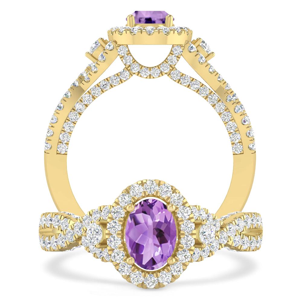 Yellow Gold - Amethyst