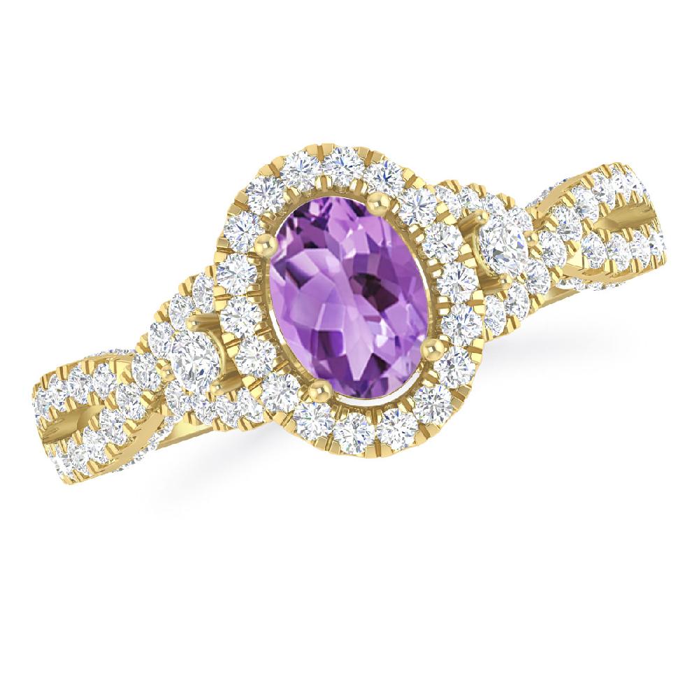 Yellow Gold - Amethyst